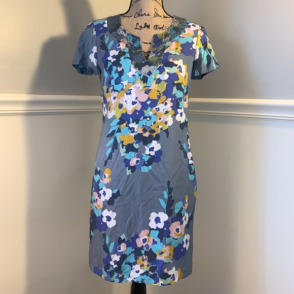 BODEN Silk Blend Beaded Shift Dress Sz.UK8 US4 - Picture 1 of 6
